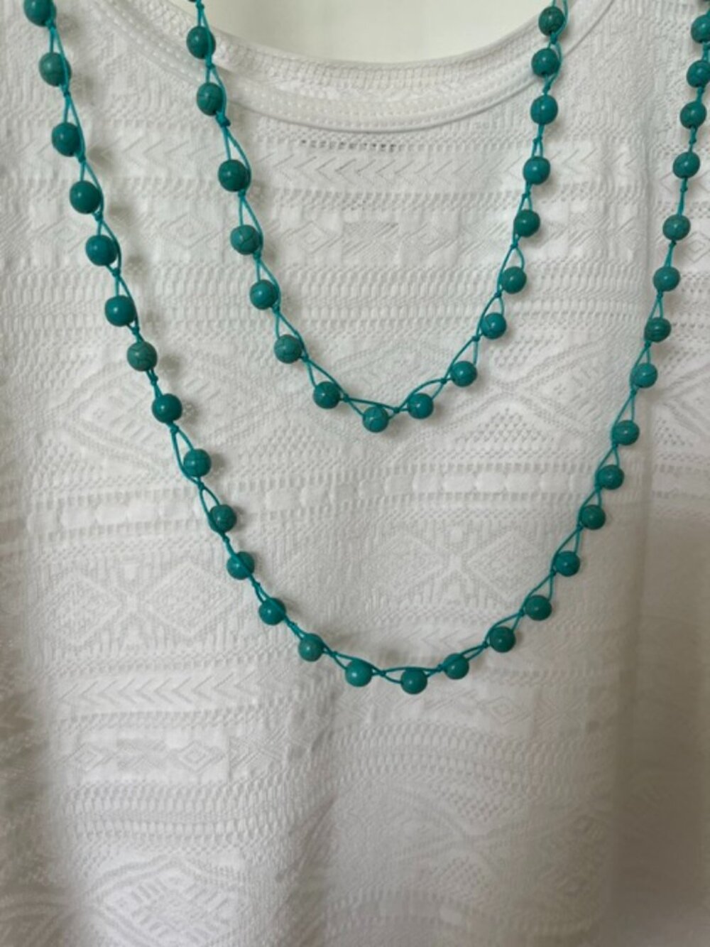 Beachy Turquoise Beaded Necklace